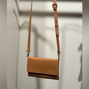Tan Leather Crossbody Bag